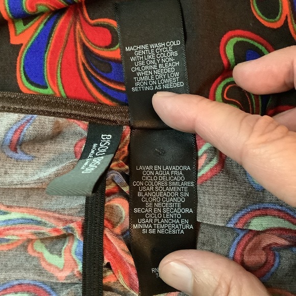 Bisou Bisou Top Short Sleeve Multi Color Size Medium - Picture 8 of 12